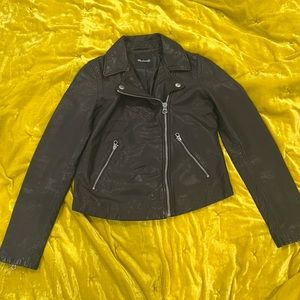 Madewell Leather Moto Jacket Size Medium